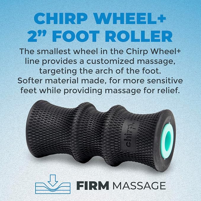 Chirp Foam Roller for Back & Neck Relief, 2-Inch Mint | Foot Roller, Foam Roller for Feet and Arches, Plantar Massage, Muscle Recovery, Compact 2 Inch
