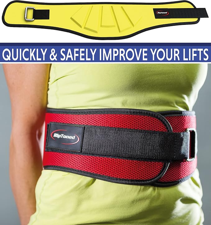 Weight Lifting Belt - Workout Belts for Weightlifting, Powerlifting, Bodybuilding, Strength Training - Back Support for Men & Women - For Squats, Clean, Lunges, Deadlift, Bench Press