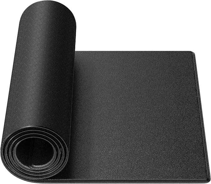 Bike Mat Compatible with Peloton Bike, 6mm Floor Protector | 6mm bike mat compatible with Peloton bike, providing non-slip waterproof protection for hardwood or carpet