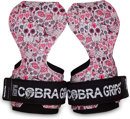Cobra Grips Weight Lifting Gloves with Adjustable Neoprene Padded Wrist Wraps - Heavy Duty Alternative to Power Lifting Hooks for Deadlifts