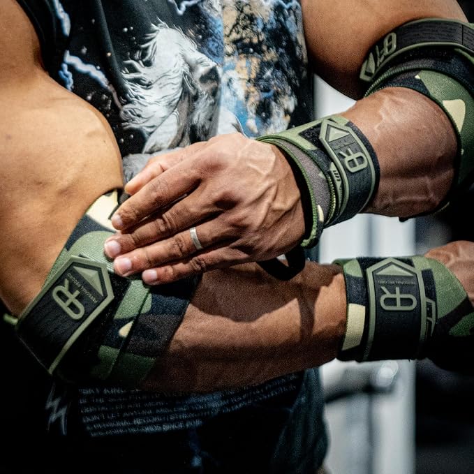 PR Personal Record Heavy Duty Premium Wrist Wraps, More Elasticity, Reinforced Stitching, Extra Wide Strap, Strong Thumb Loop, Larry Wheels Weightlifting Wraps