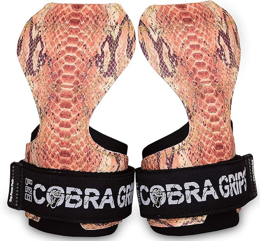 Cobra Grips Weight Lifting Gloves with Adjustable Neoprene Padded Wrist Wraps - Heavy Duty Alternative to Power Lifting Hooks for Deadlifts