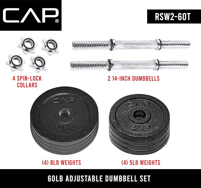 Cap Barbell Adjustable Dumbbell Weight Set | Multiple Options