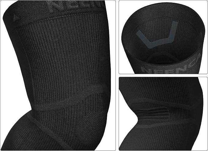 NEENCA Ultra-thin Knee Sleeve for Knee Pain, Lightest Knee Compression Sleeve with Graphene Ions Infused Fabric for Pain Relief, Swelling, Arthritis, Poor Circulation, Running, Sport