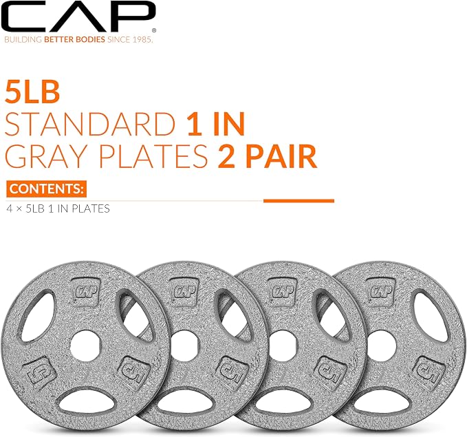 CAP Barbell Standard 1-Inch Grip Weight Plates