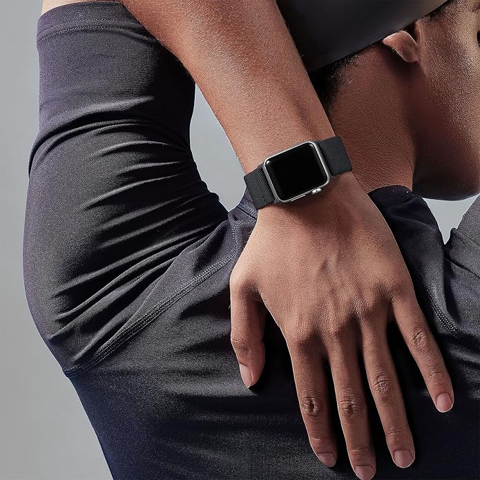 Adorve Stretchy Band Compatible with Apple Watch Bands Ultra 3/2/1 49mm 46mm 45mm 44mm 42mm 41mm 40mm 38mm Men Women, Soft Nylon Elastic Braided Strap Fits for iWatch Series 11/10/9/8/7/6/5/4/3/SE3-1