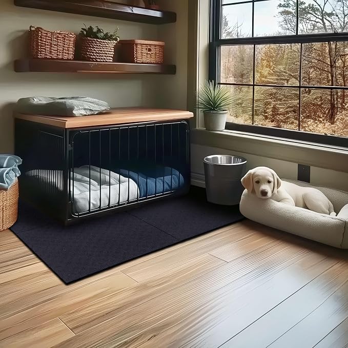 Mohawk Home Heavy Duty Rubber Stall Mat - Gym Floor- Under Dog Crate - All Purpose Utility 2'x2' - 1/2" Thick - Solid Texture