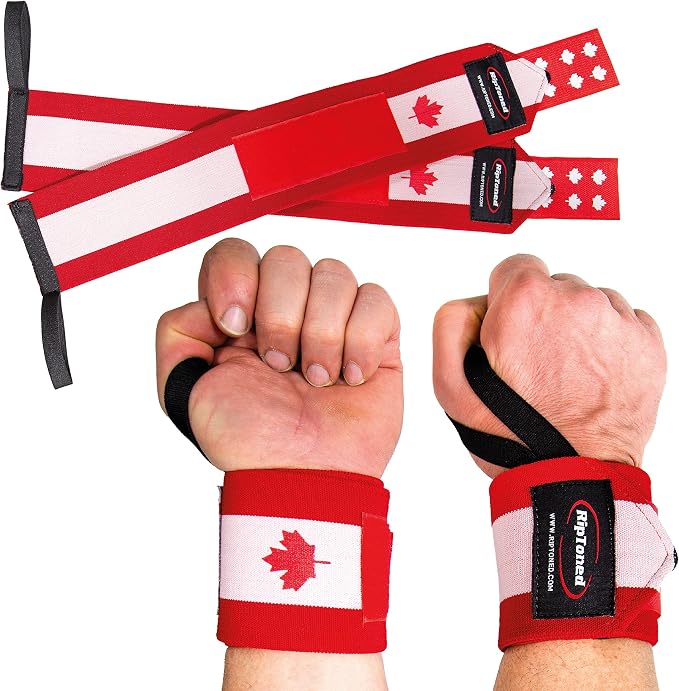 Rip Toned Wrist Wraps for Weightlifting – USPA & USAPL Approved – Stiff or Flex – 18" Gym Wrist Straps with Thumb Loop – Maximum Support for Men & Women