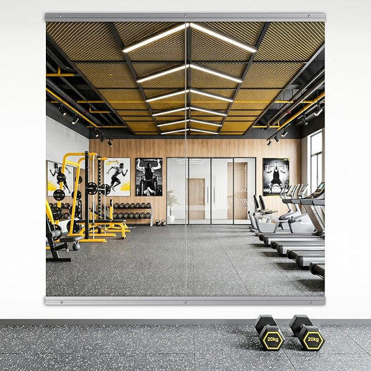 48X24 2Pack Large Home Gym Mirror, Frameless Tempered Glass Dance Wall Mounted Mirror for Home, Yoga, Dancing, Studio, Living Room | Frameless | Tempered Glass | Large Workout Mirrors for Home Gym, Dance Studio, Yoga Room, Garage Gym