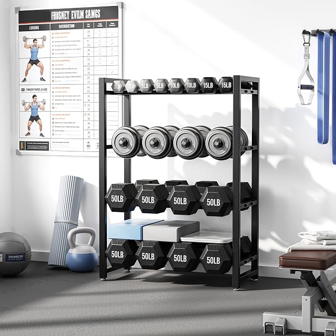3 Tier Dumbbell Rack, Weight Rack for Home Gym