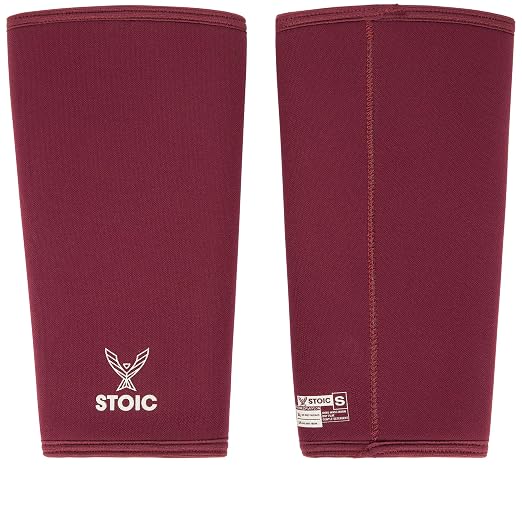 Stoic 7mm Neoprene Knee Sleeves for Men & Women - Maroon, XX-Large