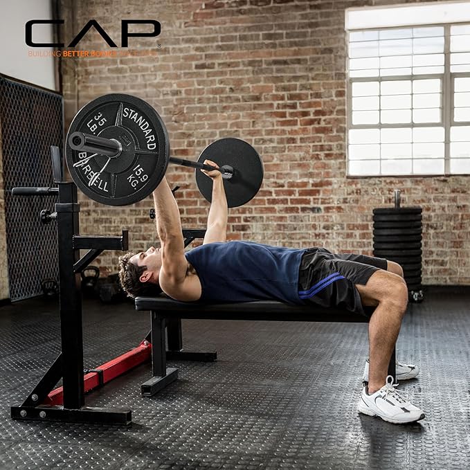 CAP Olympic Barbell - 5FT, 6FT, & 7FT Strength Training Weight Bars, Multiple Options