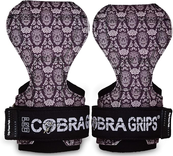 Cobra Grips Weight Lifting Gloves with Adjustable Neoprene Padded Wrist Wraps - Heavy Duty Alternative to Power Lifting Hooks for Deadlifts