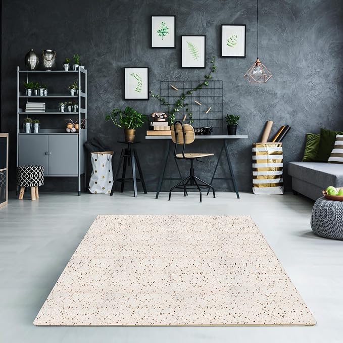 Sorbus Wood Grain Floor Mats Foam Interlocking Mats Each Tile 1 Square Foot 3/8-Inch Thick Flooring Wood Mat Tiles - Home Office Playroom Basement Trade Show (16 Tiles,16 Sq ft, Terrazzo)