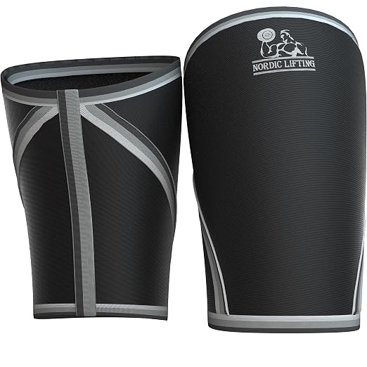 Nordic Lifting 7mm Knee Sleeves for Weightlifting & Gym (1 Pair) - Neoprene Compression Support for Squats, Powerlifting & Cross Training - USPA Approved - For Men & Women - XS