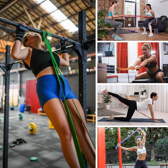 Resistance Bands for Working Out, Workout Bands, Training Bands Set, Pull Up Exercise Bands for Home Workouts, Full Body Training, Physical Therapy, Muscle Training, Strength Training.
