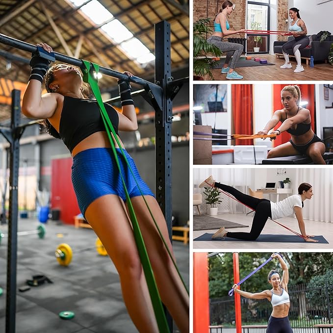 Resistance Bands for Working Out, Workout Bands, Training Bands Set, Pull Up Exercise Bands for Home Workouts, Full Body Training, Physical Therapy, Muscle Training, Strength Training.