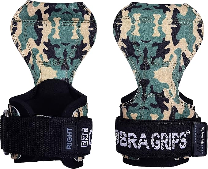 Cobra Grips Weight Lifting Gloves with Adjustable Neoprene Padded Wrist Wraps - Heavy Duty Alternative to Power Lifting Hooks for Deadlifts