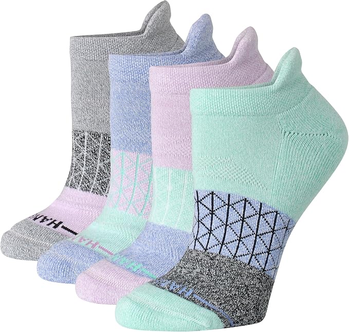 Hanes Women's Socks, 4-pack, Absolute Active Cushioned Moisture-wicking Best Women's Socks, Crew, Ankle and No Show