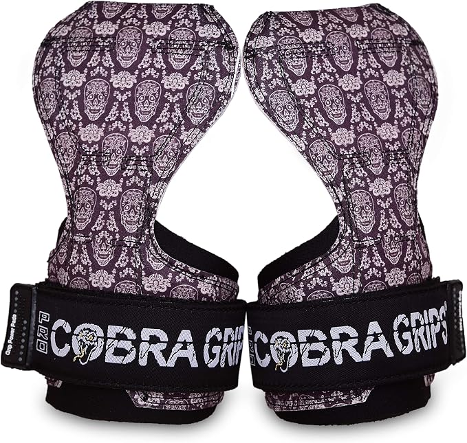 Cobra Grips Weight Lifting Gloves with Adjustable Neoprene Padded Wrist Wraps - Heavy Duty Alternative to Power Lifting Hooks for Deadlifts
