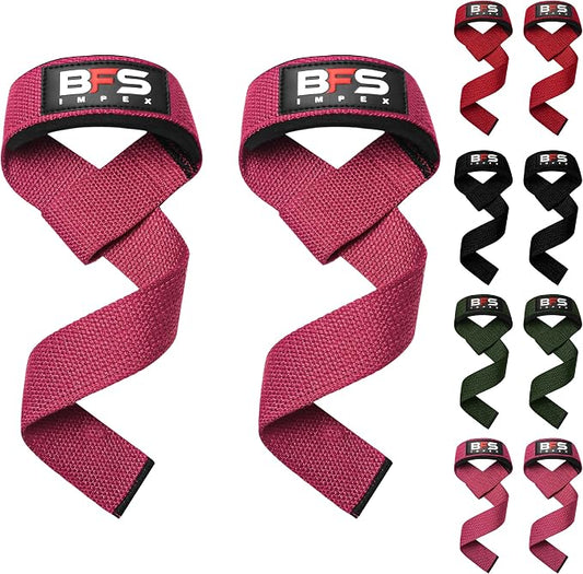 Lifting Straps for Weightlifting, Weightlifting Cotton Straps with Neoprene Padding for Men women Gym Wrist Straps for Bodybuilding powerlifting, Strength Training and Deadlifting