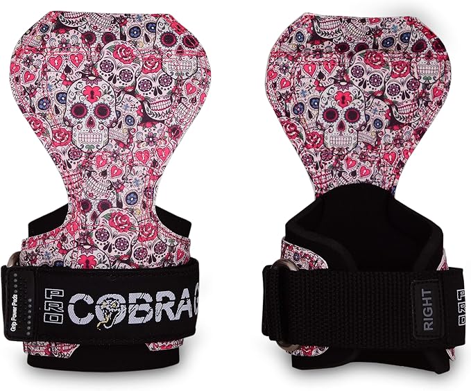 Cobra Grips Weight Lifting Gloves with Adjustable Neoprene Padded Wrist Wraps - Heavy Duty Alternative to Power Lifting Hooks for Deadlifts