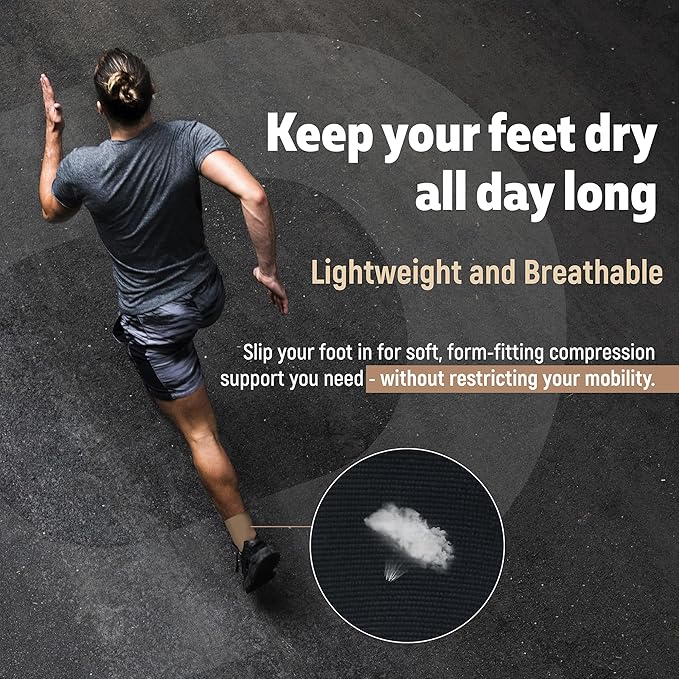 Ankle Compression Sleeve for Women & Men (Pair) – Ankle Brace for Sprain, Swelling, Achilles Tendon – Ankle Support Open Toe Plantar Fasciitis Socks for Foot Arch Support & Pain Relief