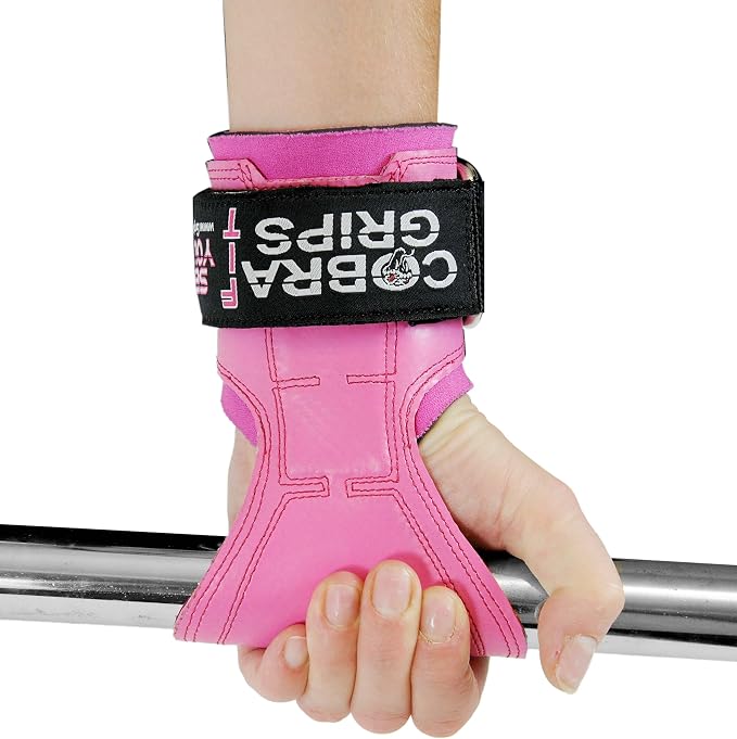 Cobra Grips Weight Lifting Gloves with Adjustable Neoprene Padded Wrist Wraps - Heavy Duty Alternative to Power Lifting Hooks for Deadlifts