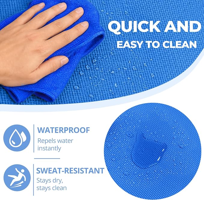 HulkFit Puzzle Exercise Mat, 1/2 Inch EVA Interlocking Foam Gym Flooring for Home Gym, Garage, Apartments, Shock-Absorbing Floor Tiles Workout Mat for Workout Equipment, MMA, Gymnastics, 36 Tiles