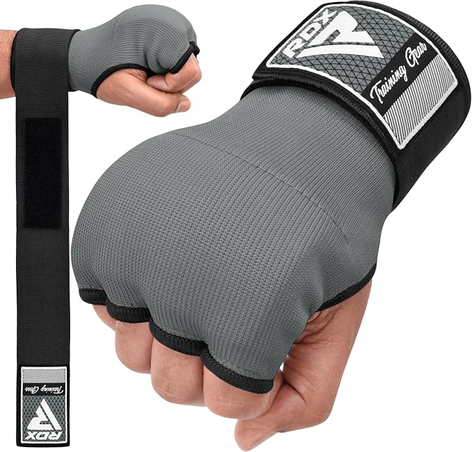 RDX Gel Boxing Hand Wraps Inner Gloves Men Women, Quick 100cm Long Wrist Straps, Elasticated Padded Fist Under Mitts Protection, Muay Thai MMA Kickboxing Martial Arts