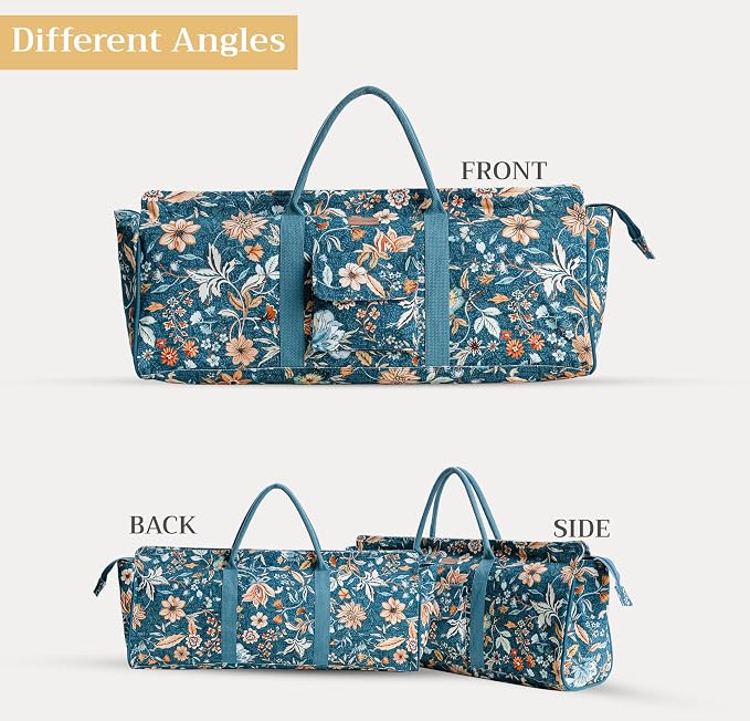 Maison d' Hermine Yoga Mat Duffle Bag Gym Tote Yoga Mat Carry Bag | Cylindrical bag for Woman Men Gifts Adjustable shoulder straps with Drawstring Water Bottle Pocket and zipper pocket
