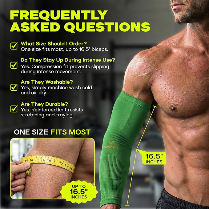 ARMORAY Arm Sleeves for Men and Women - UV Sun Protection Cooling Compression - Tattoo Cover Up Sleeve for Daily Wear & Work