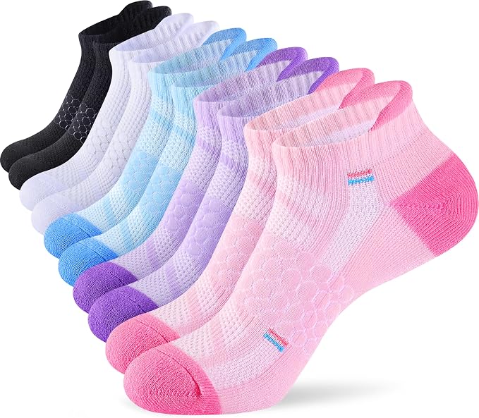 MAXTOP Ankle Compression Socks for Men Women-Cushioned Arch Support,Anti Blister,Plantar Fasciitis Relief 3/5 Pairs