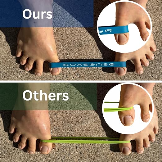 Soxsense Toe Stretcher Bands, Foot Exercise Resistance Bands, 2-Piece Set | Helps Improve Toe Mobility, Foot Strengthening Tool, Compact & Travel Friendly, Light & Heavy Resistance