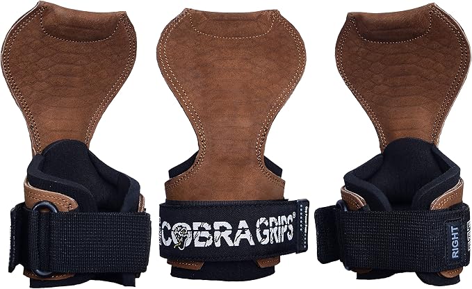 Cobra Grips Weight Lifting Gloves with Adjustable Neoprene Padded Wrist Wraps - Heavy Duty Alternative to Power Lifting Hooks for Deadlifts