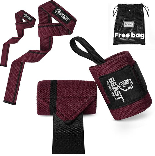 Improved Lifting Support & Stability - Gym Wrist Wraps for Weightlifting 14" Premium Quality Hand Wraps with Thumb Loop - Weight Lifting Wrist Wraps for Pain & Support