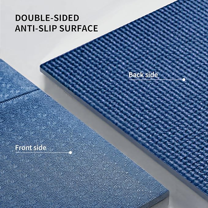 PROIRON Foldable Yoga Mat 0.24"/0.16" for Home Workout & Travel, Non Slip Travel Yoga Mats with Carry Bag, Packable Yoga Mat for Home Gym, Pilates, Fitness,Stretching