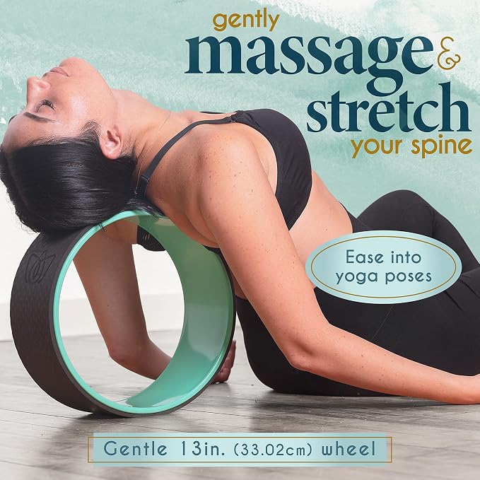 Florensi Yoga Wheel 3-Pack Back Roller & Stretcher for Pain Relief | Three wheel set includes different sizes to support stretching, back mobility, yoga poses, and muscle recovery