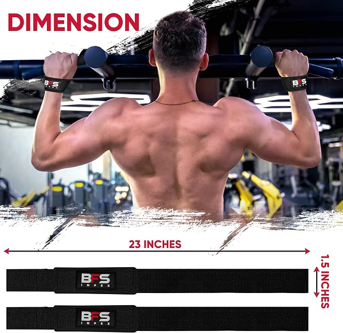 Lifting Straps for Weightlifting, Weightlifting Cotton Straps with Neoprene Padding for Men women Gym Wrist Straps for Bodybuilding powerlifting, Strength Training and Deadlifting