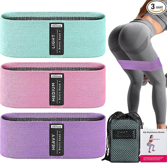 Booty Bands Set, Resistance Bands for Working Out, Exercise Bands for Women and Men Legs and Butt, Stretch Bands for Pilates, Yoga Starter Set