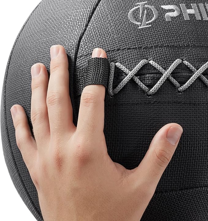 Philosophy Gym Wall Ball - Soft Shell Weighted Medicine Ball with Non-Slip Grip