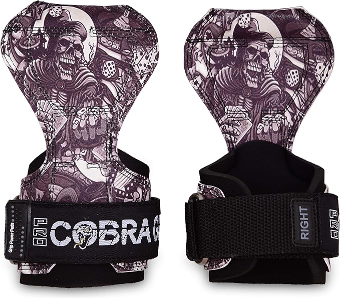 Cobra Grips Weight Lifting Gloves with Adjustable Neoprene Padded Wrist Wraps - Heavy Duty Alternative to Power Lifting Hooks for Deadlifts