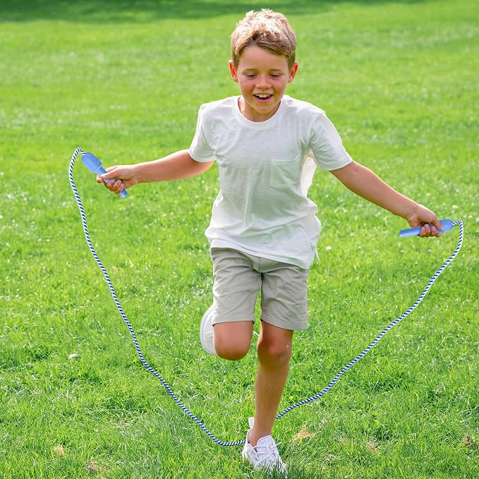10 Pack Kids Jump Rope, Adjustable Nylon Skipping Ropes for Fitness | 7.87 Ft, 5.51 In Handles, Lightweight Jump Rope, Gradient Skipping Rope, Indoor Outdoor Games, School Active Play