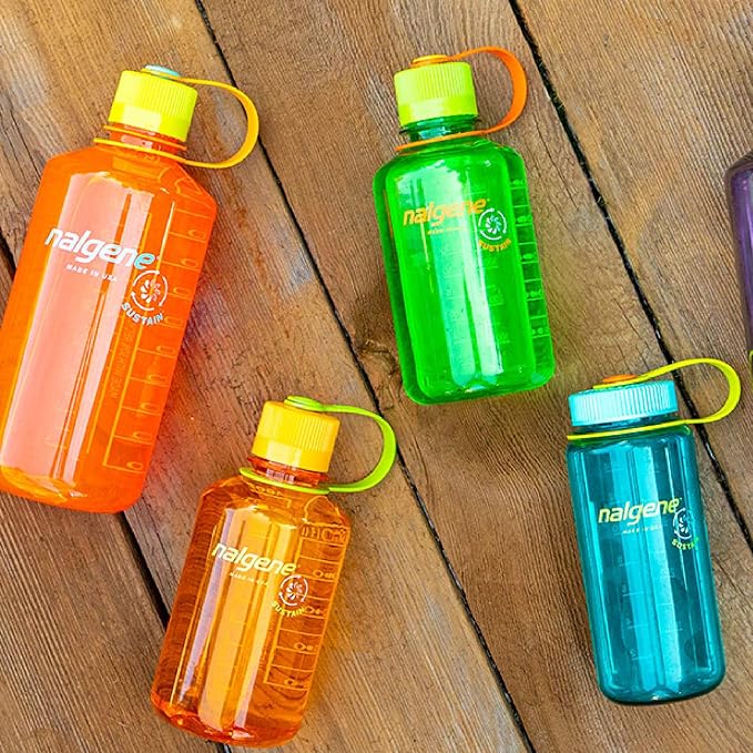 Nalgene 32 oz Narrow Mouth Water Bottle, Aubergine | BPA-Free, Durable & Lightweight, Leak Proof, Dishwasher Safe, Large Reusable Plastic Bottle for Hiking, Gym, Work & Travel