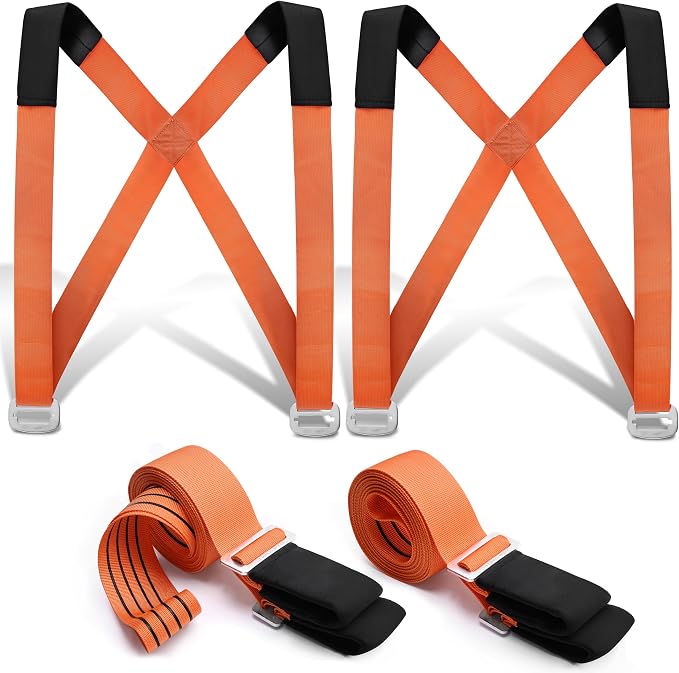 Anti-Slip Moving Straps, 2-Person Shoulder Lifting and Moving System Lifting Straps for Moving Furniture, Appliances, Mattresses, Heavy Objects up to 800lbs