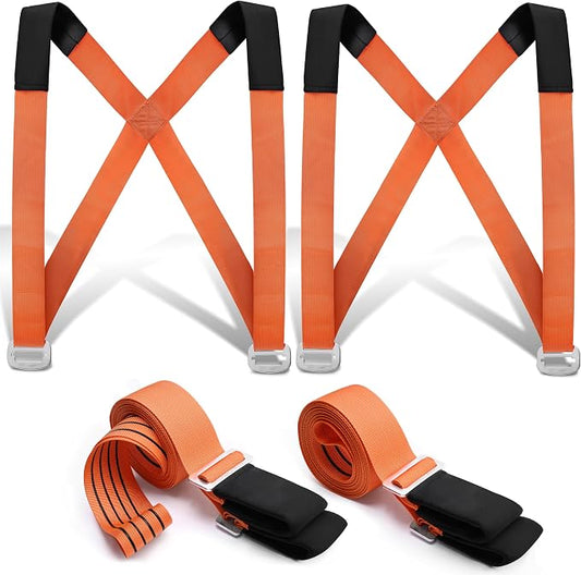 Anti-Slip Moving Straps, 2-Person Shoulder Lifting and Moving System Lifting Straps for Moving Furniture, Appliances, Mattresses, Heavy Objects up to 800lbs