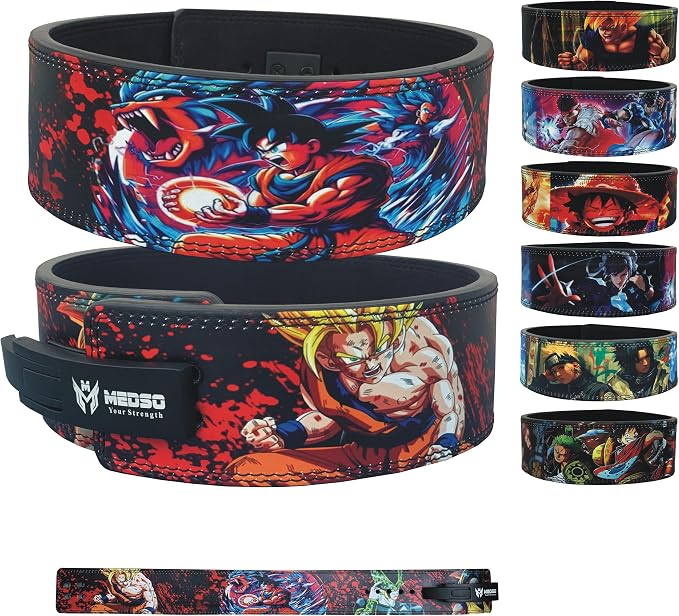 MEDSO Anime Weight Lifting Lever Belt, 10-13MM Lifting Belt for Squats,Deadlifts, Cross Training,Weightlifting, Bodybuilding for Perfect Back Support for Men Women