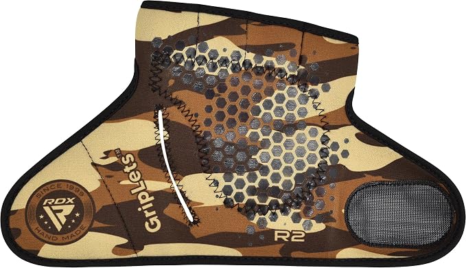 RDX Weight Lifting Gloves Grips, Gym Fitness Workout, Anti Slip Ventilated Open Back Gripper, Strength Training HIIT Exercise Deadlift, Men Women Cycling Rowing Climbing Hanging Pull Ups Gymnastics