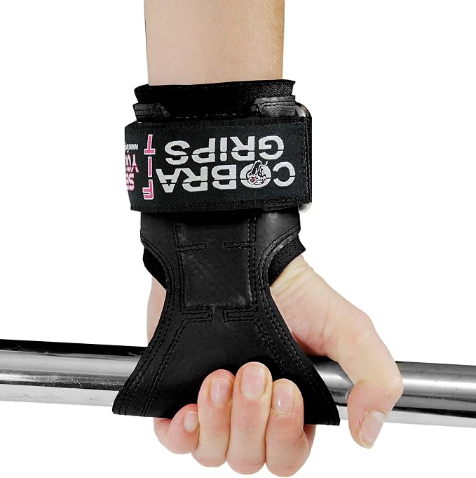 Cobra Grips Weight Lifting Gloves with Adjustable Neoprene Padded Wrist Wraps - Heavy Duty Alternative to Power Lifting Hooks for Deadlifts