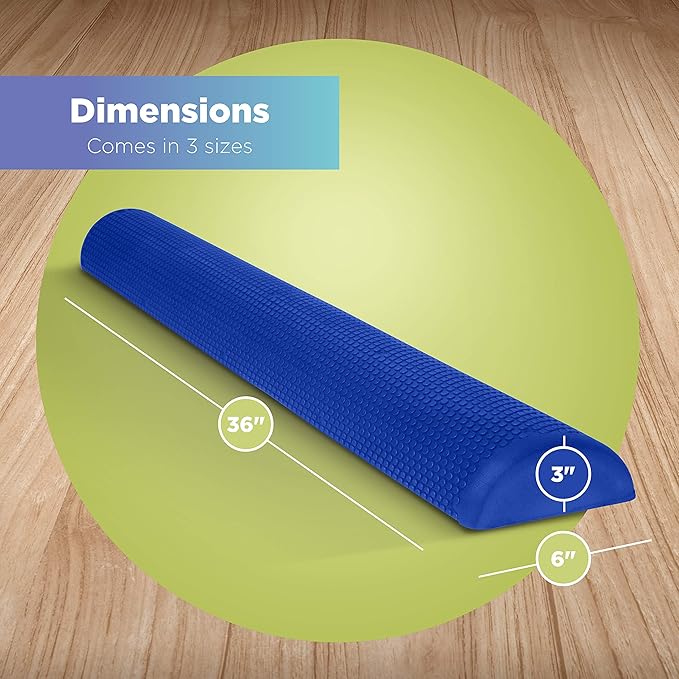 Bean Products High Density Half Round Foam Roller 36" For Physical Therapy